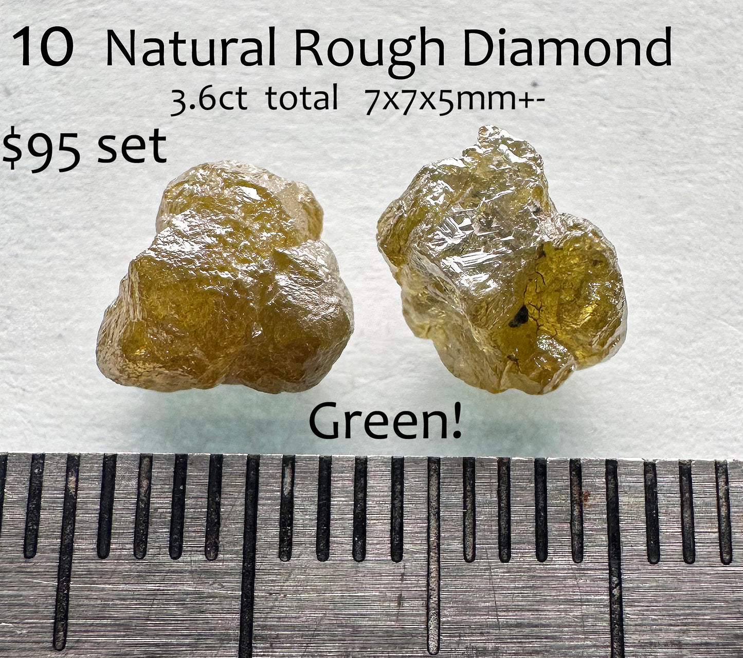 Diamond - Rough - Natural - 3.6ct total