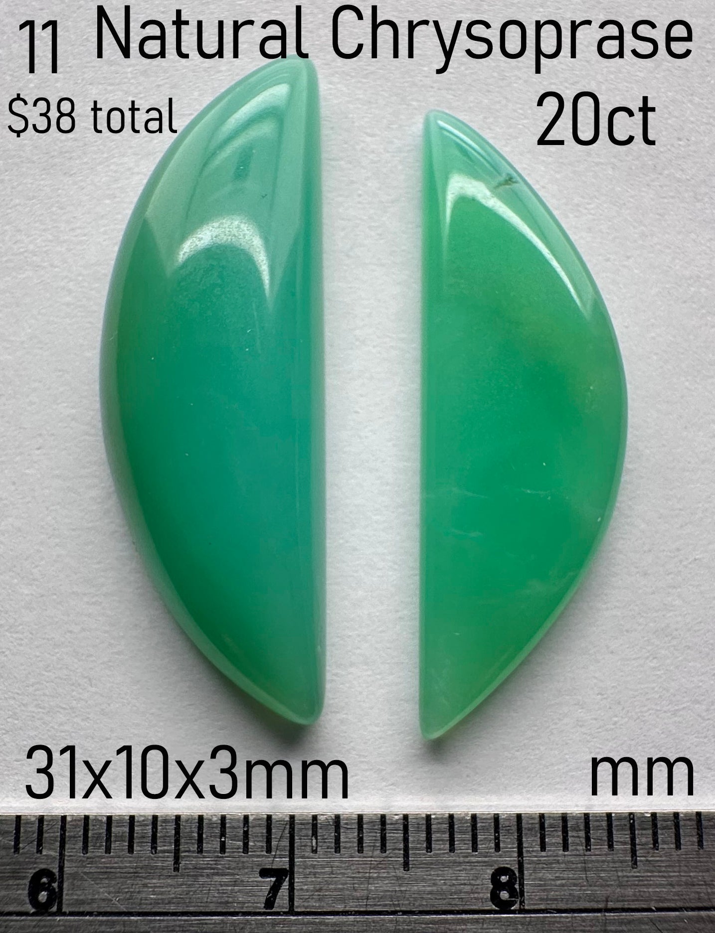 Chrysoprase - Natural - Australia - 20ct total
