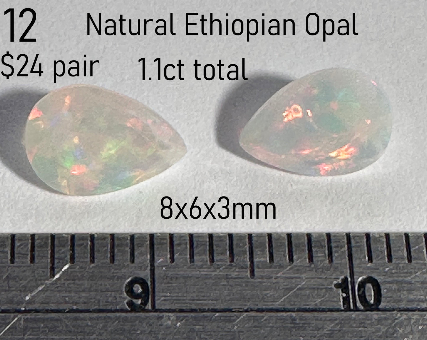Opal - Natural - Ethiopia - 1.1ct total