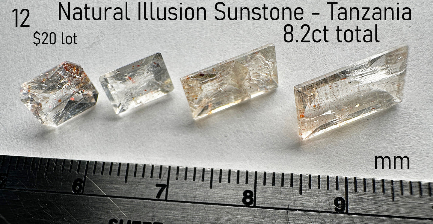 Sunstone - Natural - Tanzania - 8.2ct total