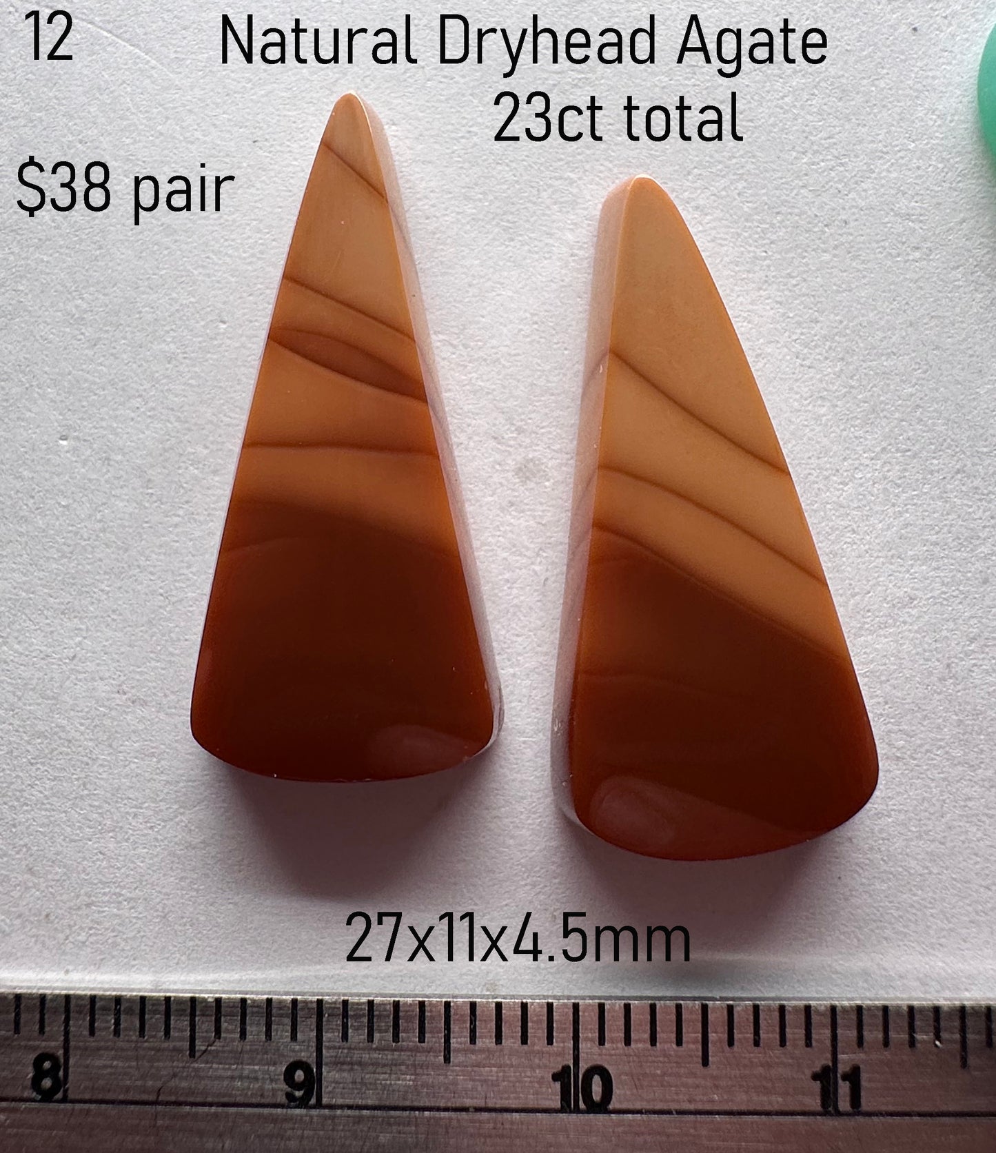Agate - Natural - Dry Head - Montana - 23ct total