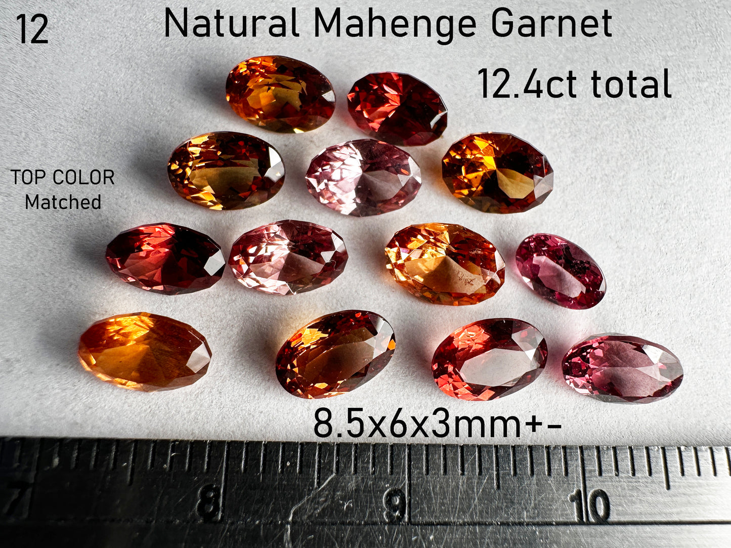 Garnet - Natural - Tanzania - 12.4ct total