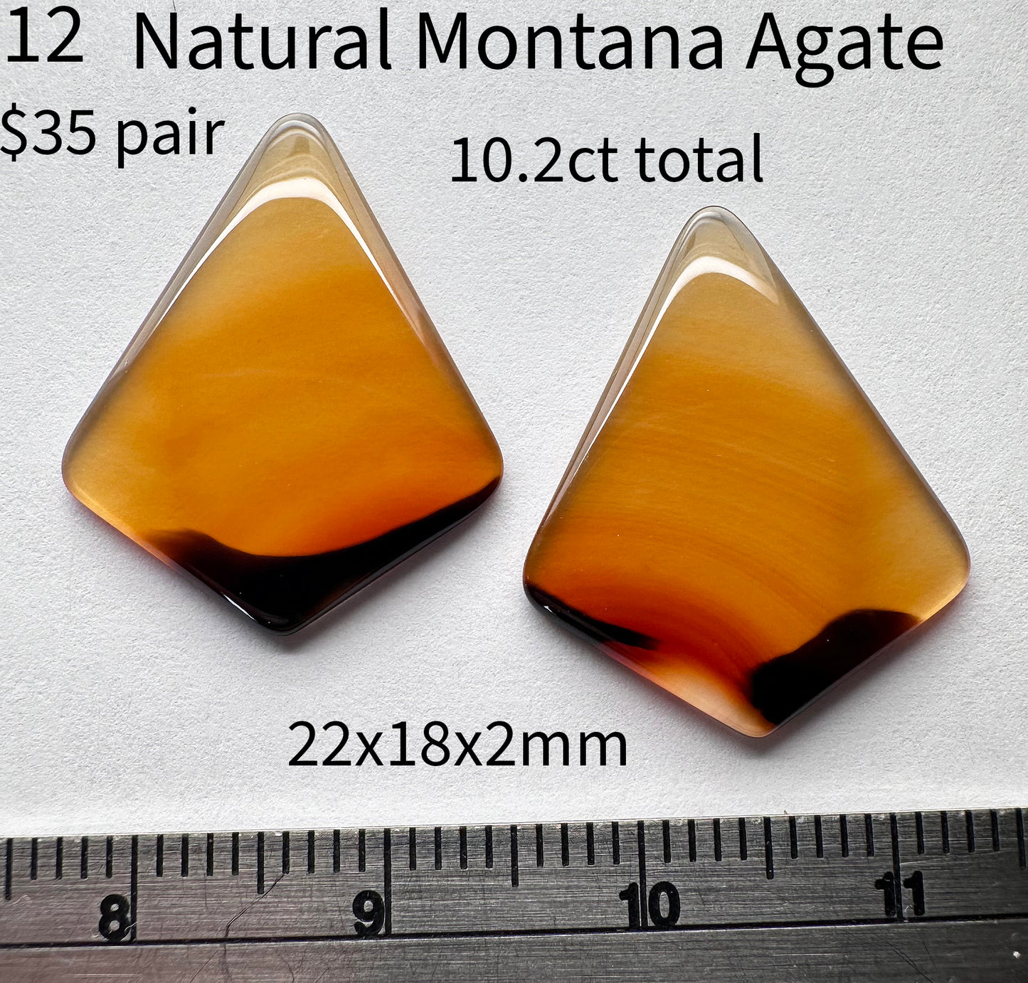Agate - Natural - Montana - 10.2ct total