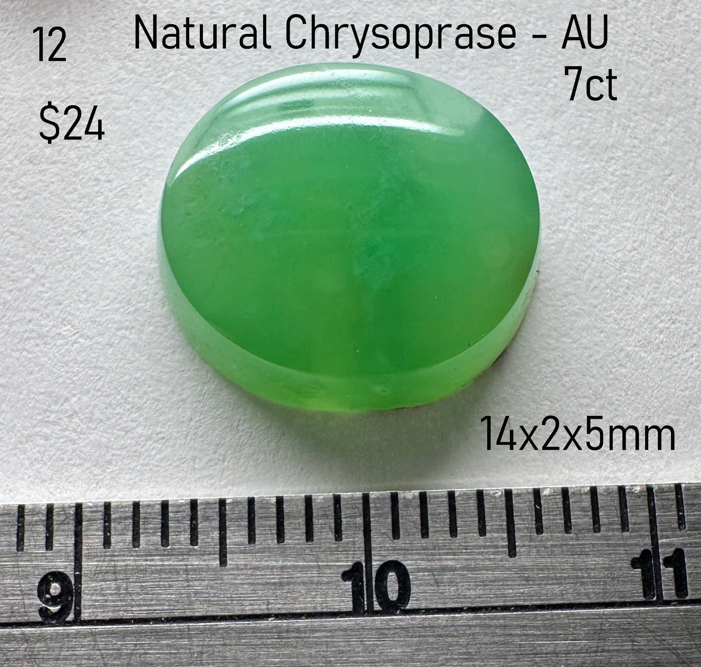 Chrysoprase - Natural - Australia - 7ct