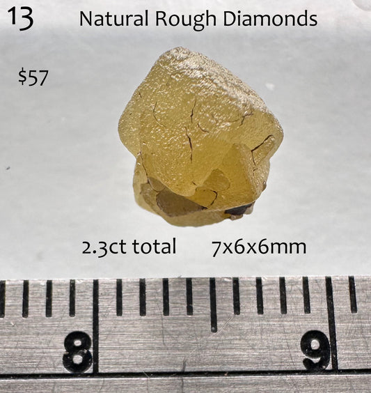 Diamond - Natural - Rough - DRC - 2.3ct total