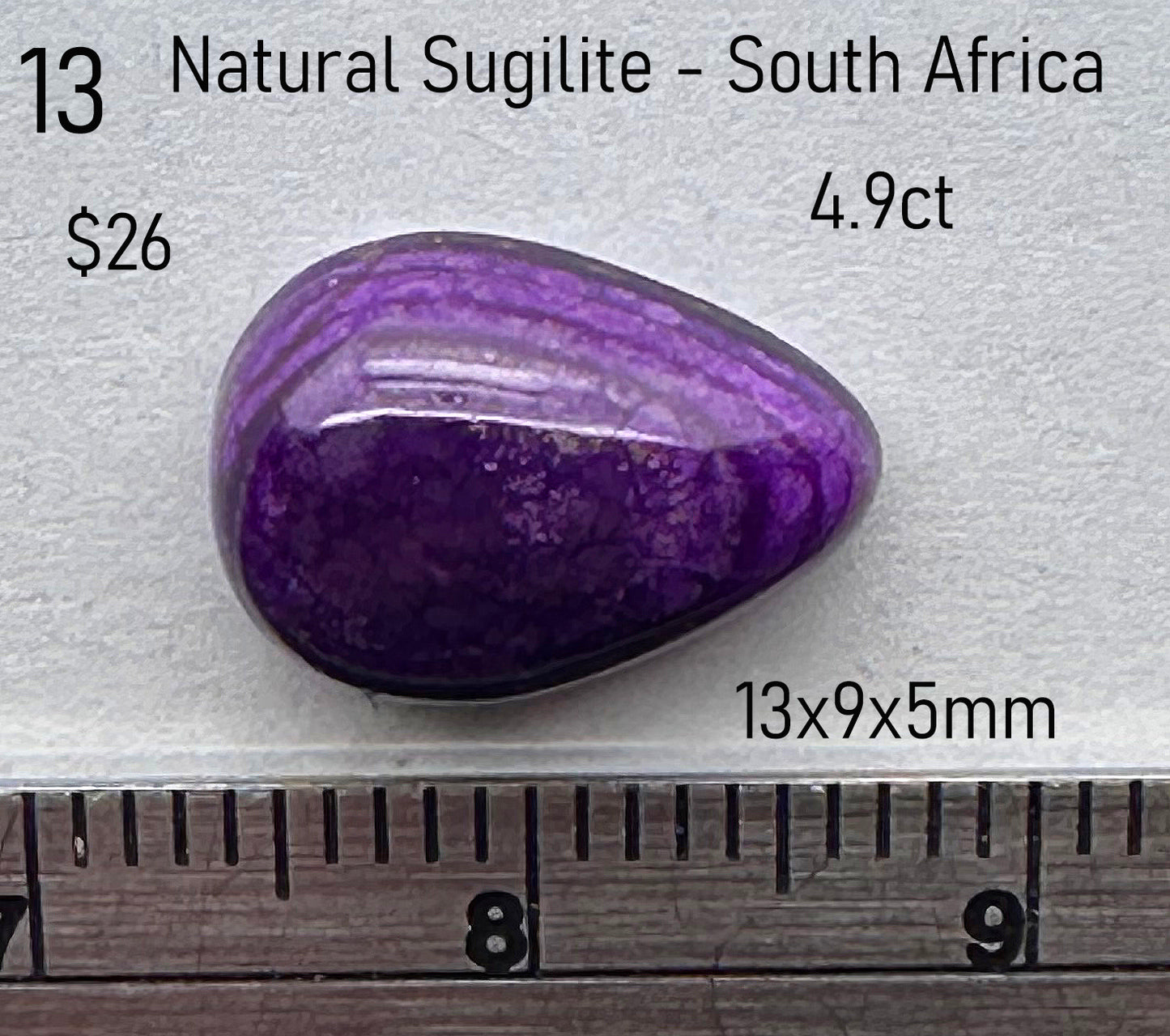 Sugilite - Natural - South Africa - 4.9ct