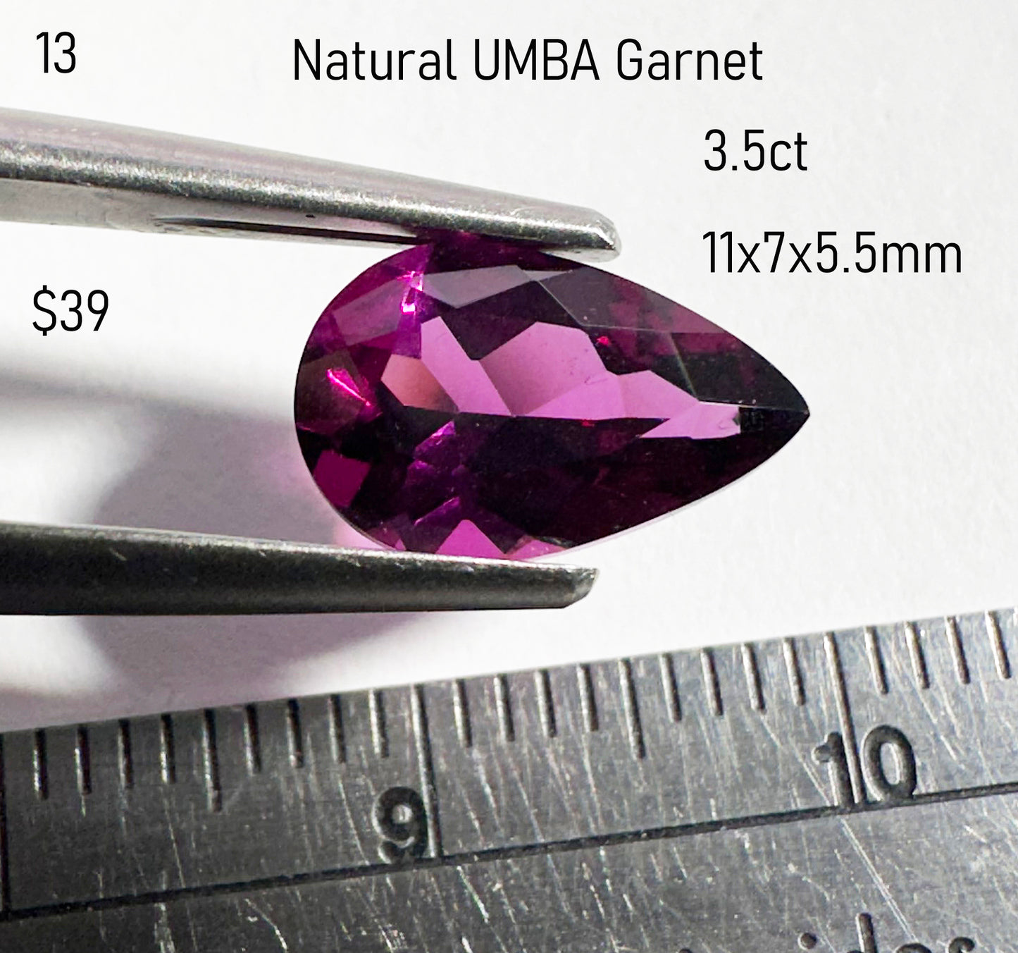 Garnet - Natural - Tanzania - 3.5ct
