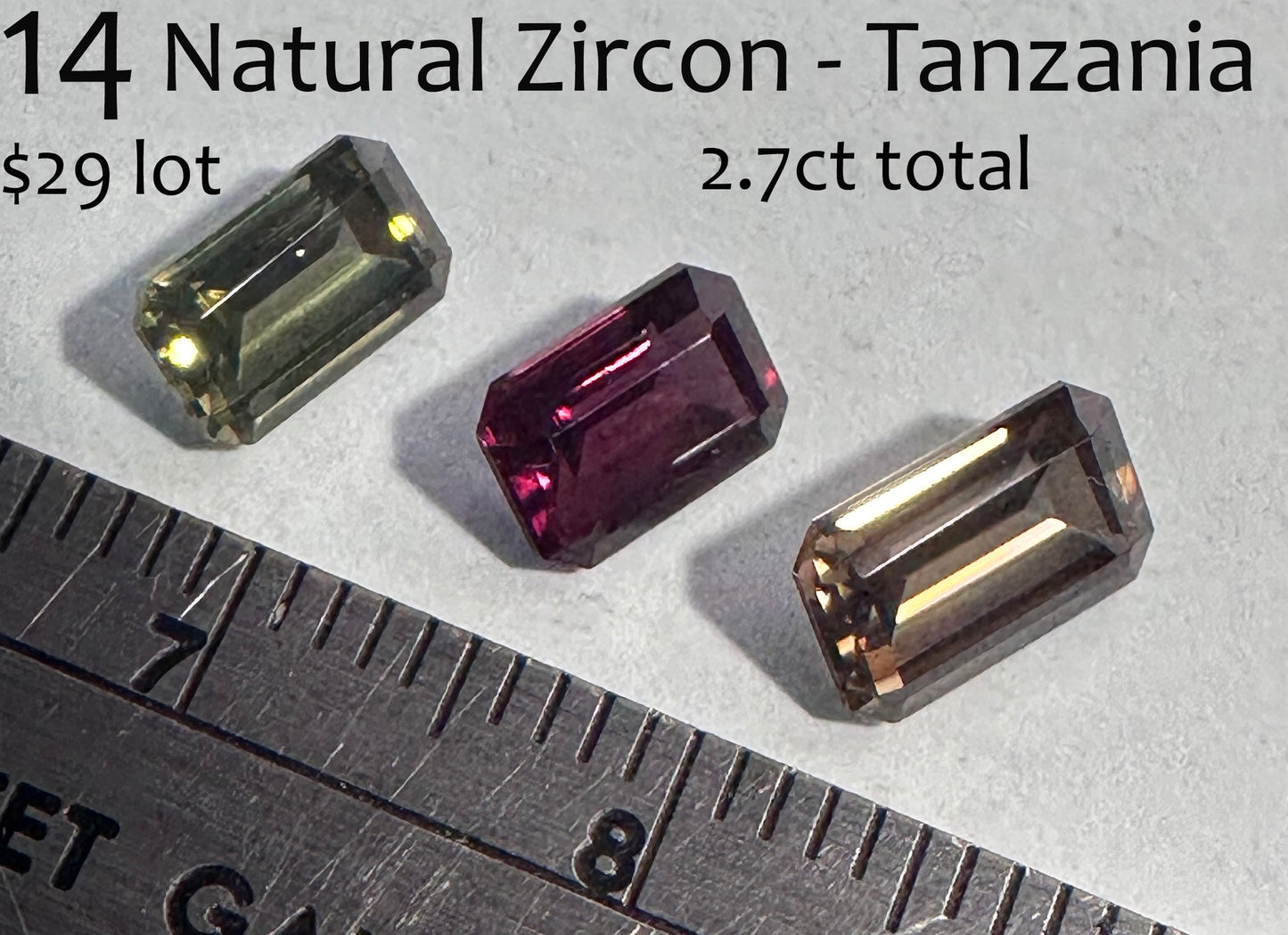 Zircon - Natural - Faceted - Tanzania - 2.7ct