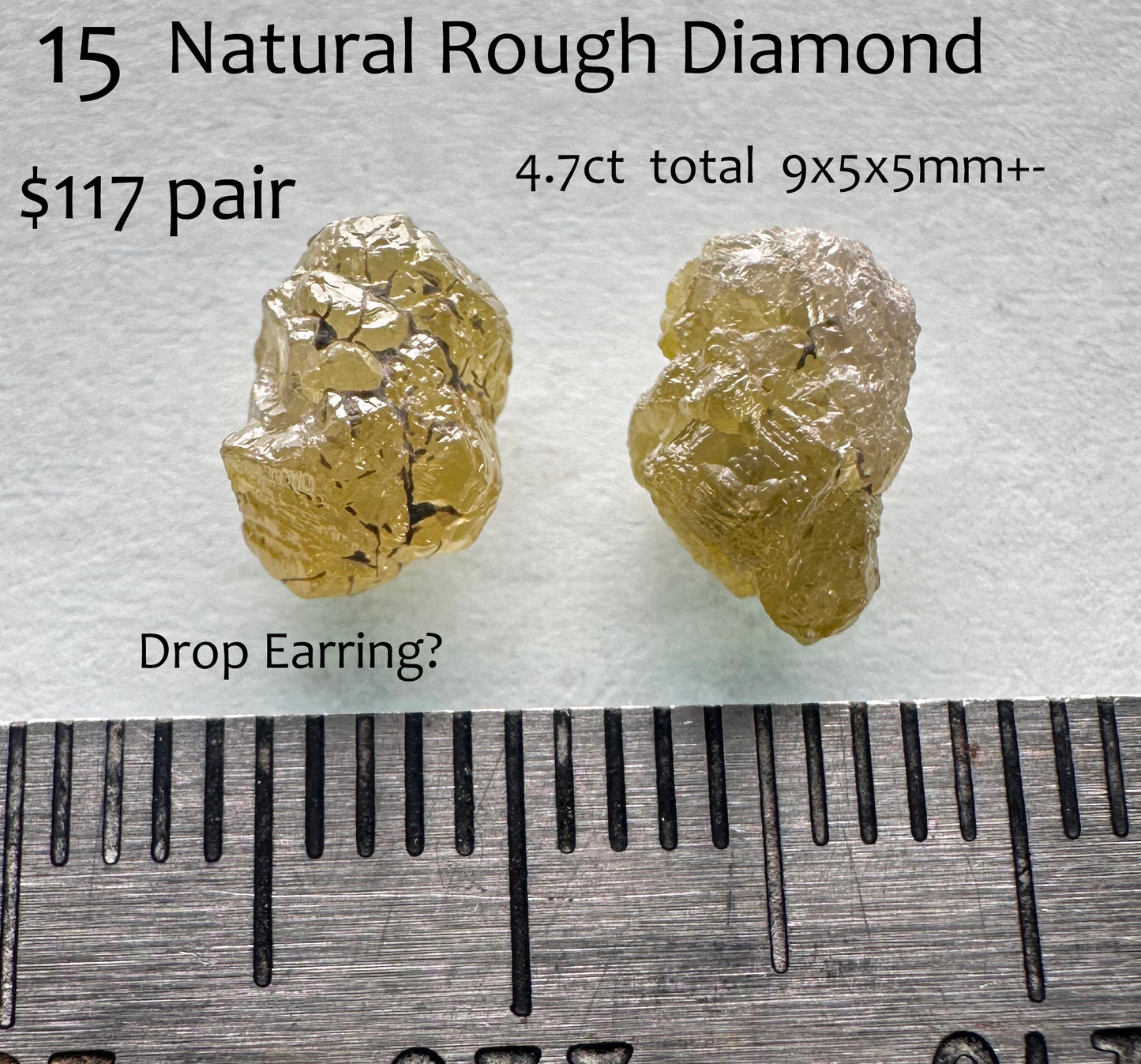 Diamond - Rough - Natural - 4.7ct total