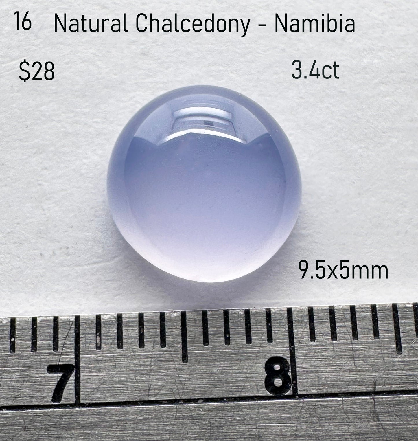 Chalcedony - Natural - Namibia - 3.4ct