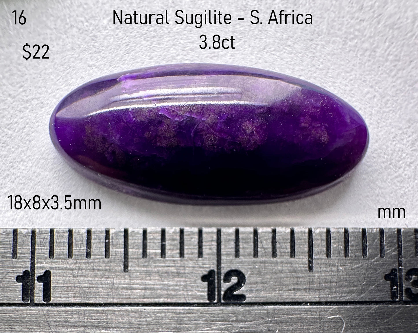 Sugilite - Natural - S. Africa - 3.8ct