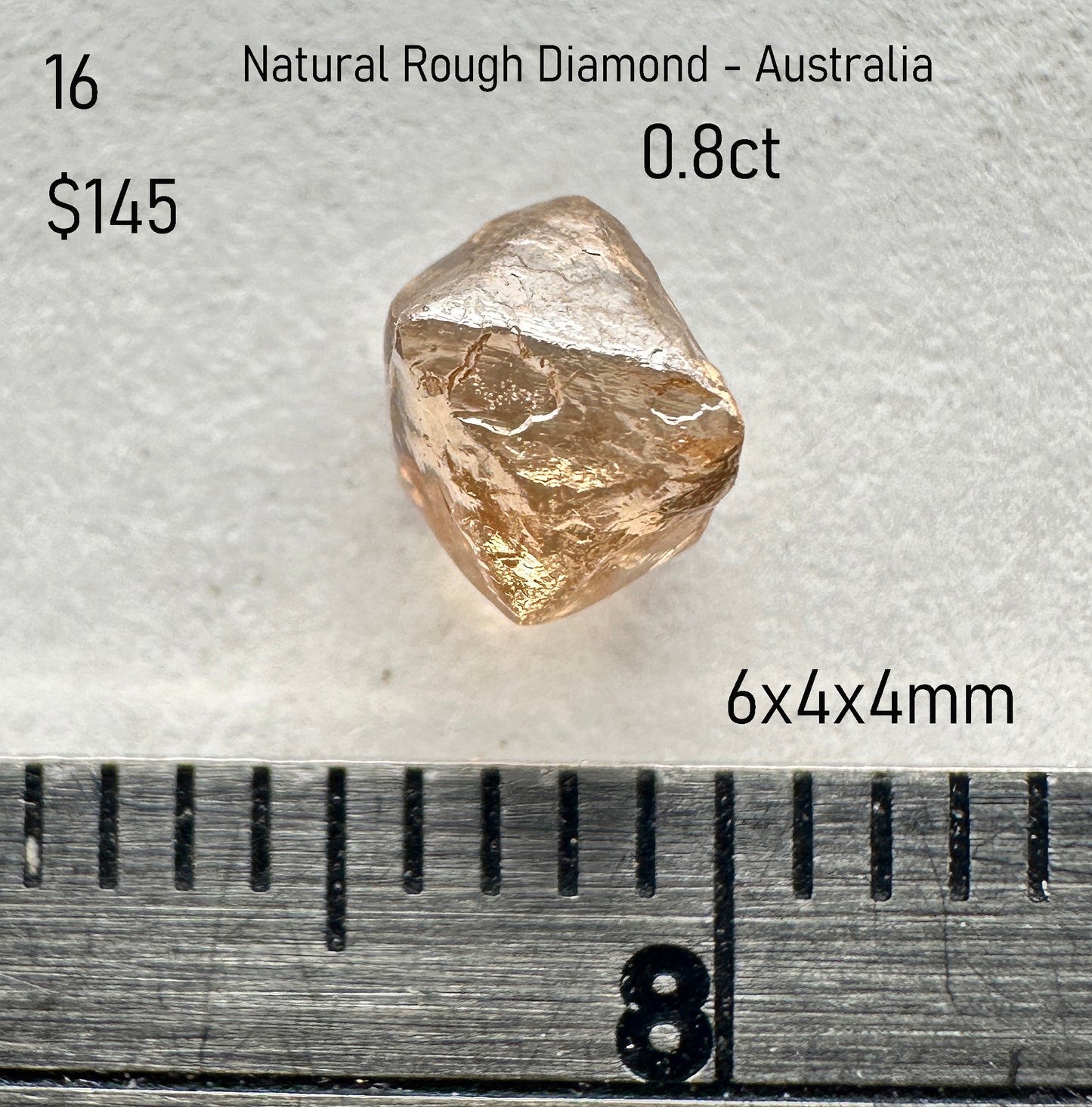 Diamond - Natural - Rough - Octahedron - Australia - 0.8ct