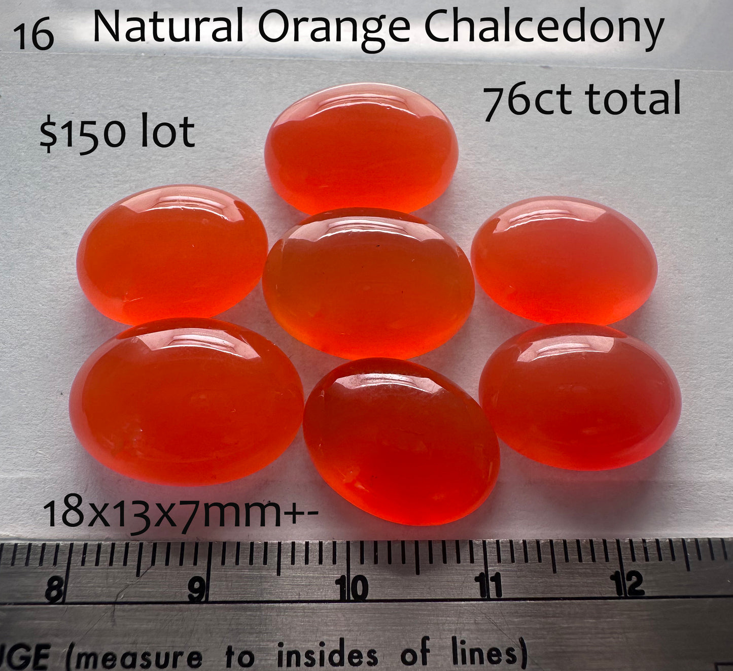 Chalcedony - Natural - Orange - Madagascar - 76ct