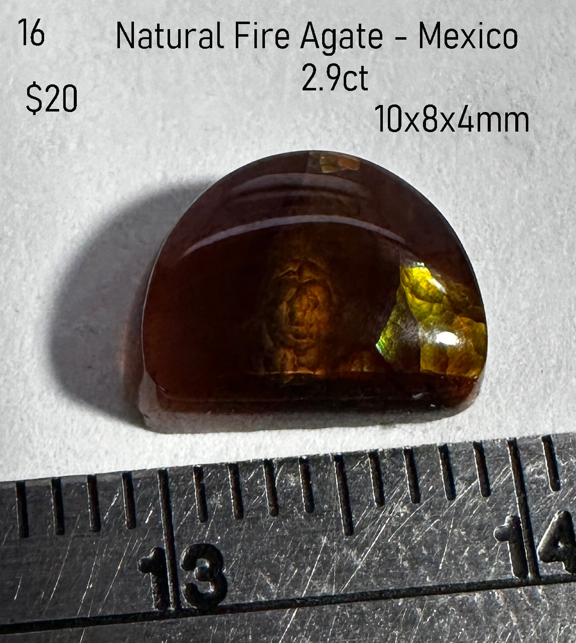 Fire Agate - Natural - Mexico - 2.9ct