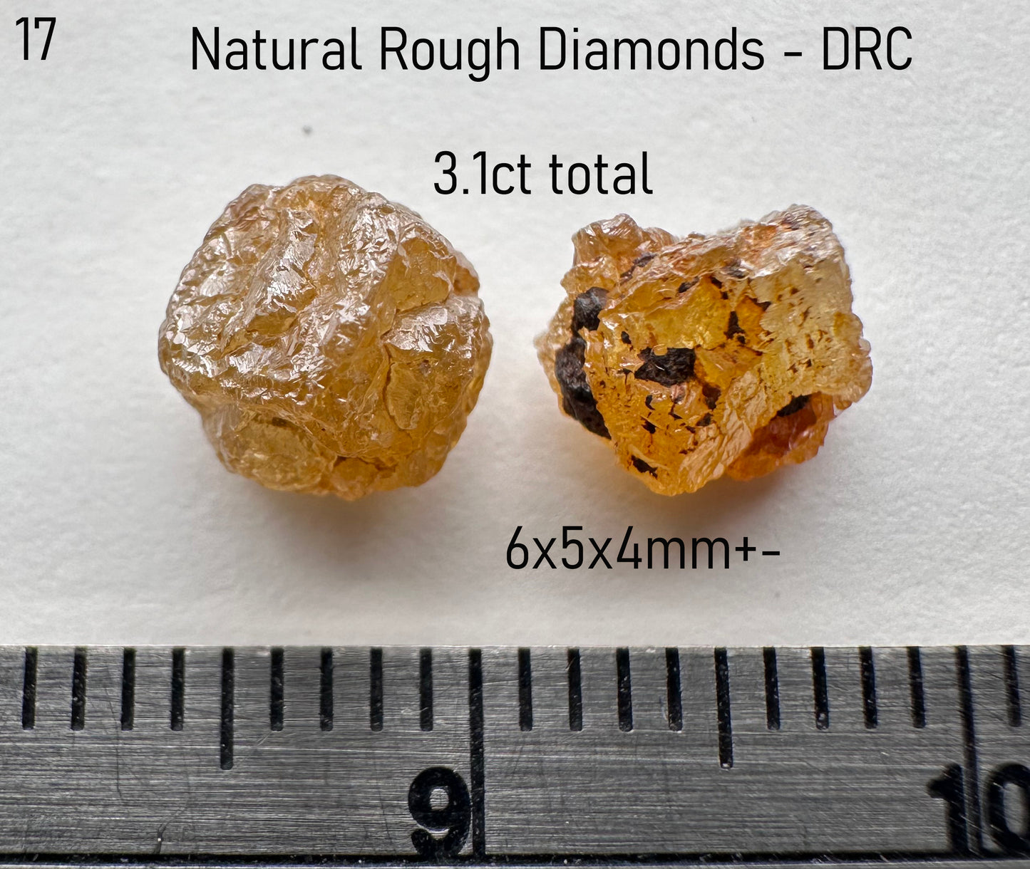 Diamond Rough - Natural - DRC - 3.1ct total