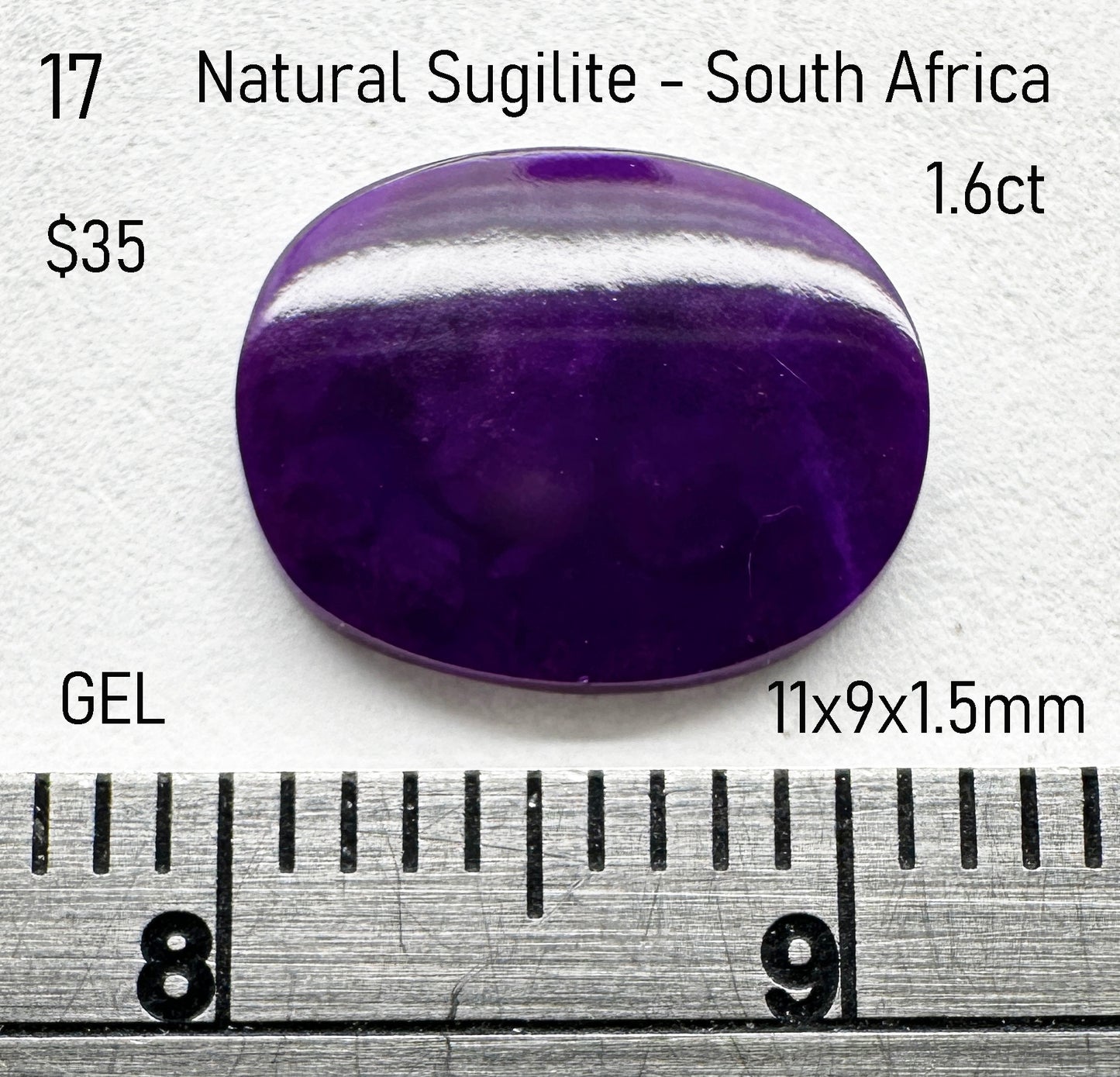 Sugilite - Natural - South Africa - 1.6ct