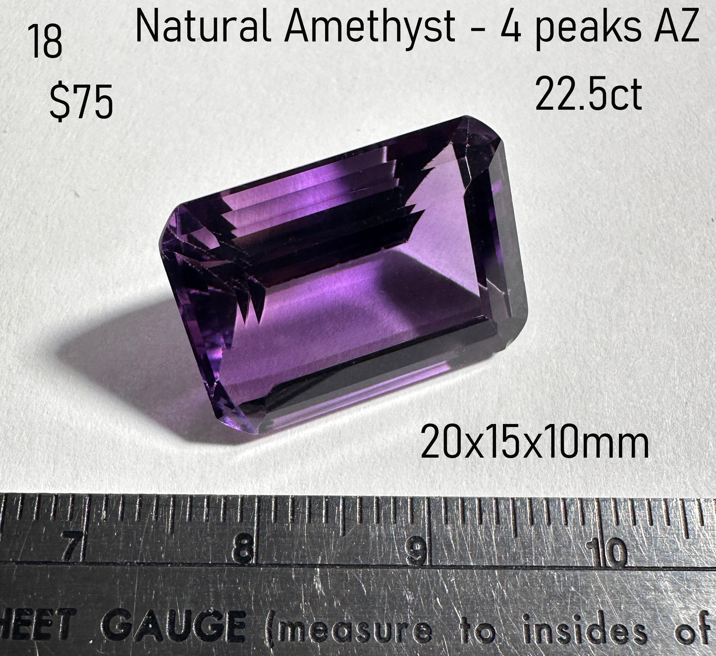 Amethyst - Natural - Arizona (Four Peaks) - 22.5ct