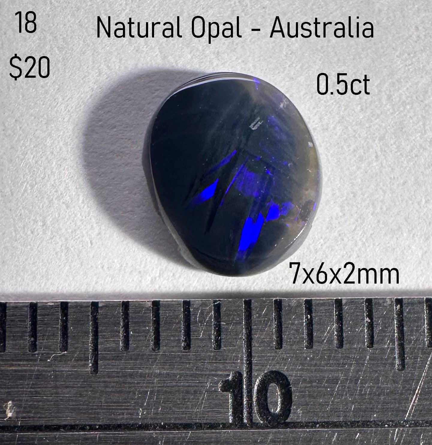 Opal - Natural - Lightning Ridge - Australia - 0.5ct