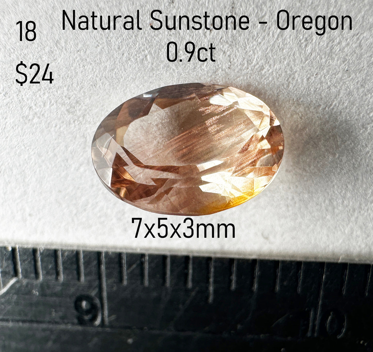 Sunstone - Natural - Oregon - 0.5ct