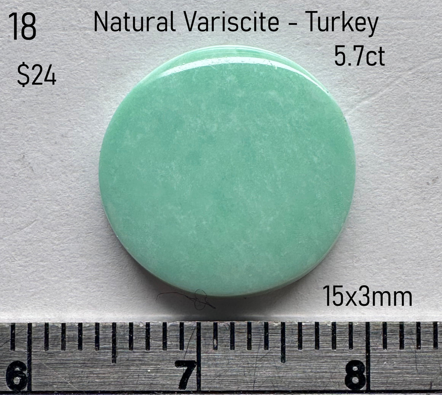 Variscite - Natural - Turkey - 5.7ct