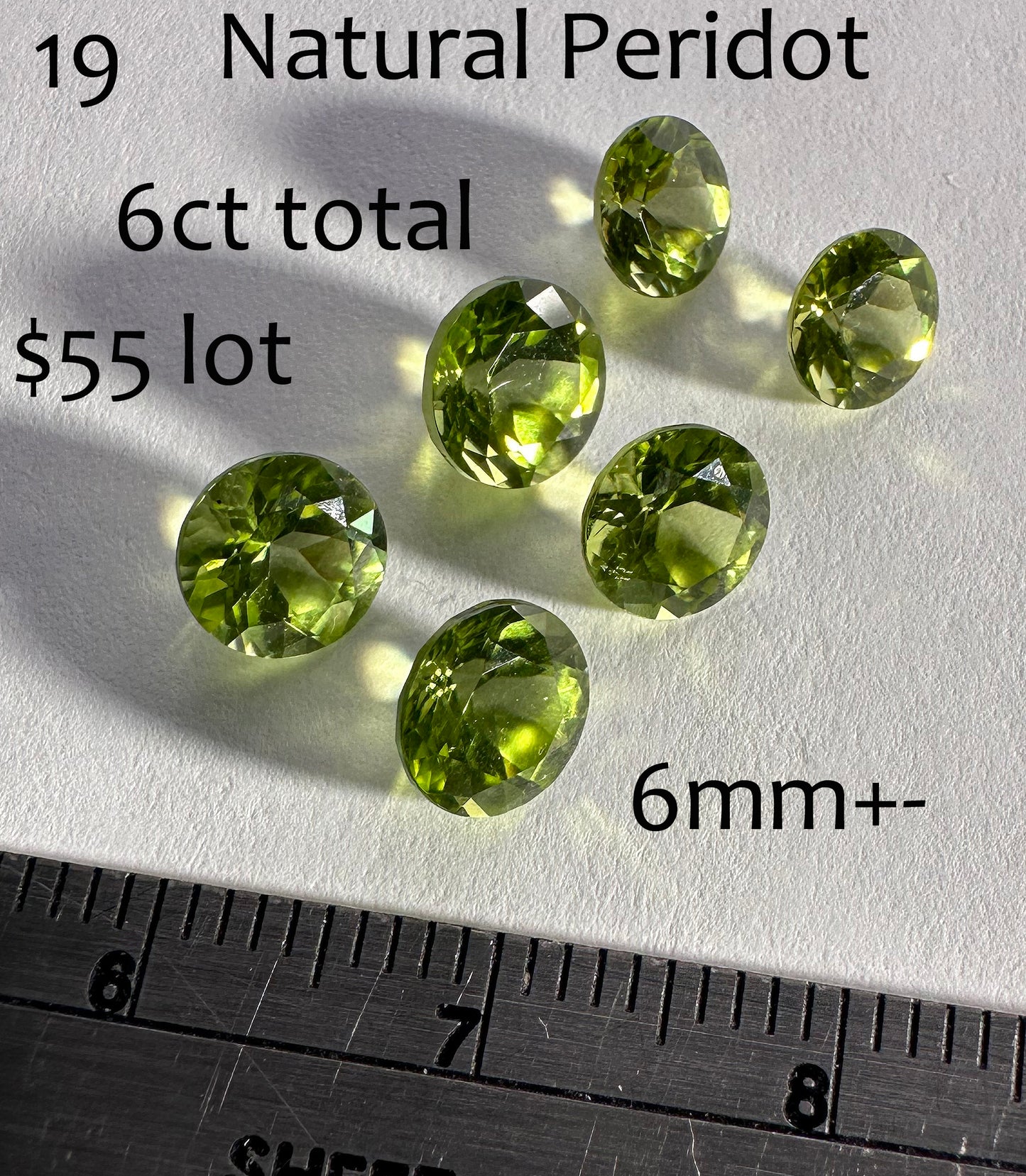 Peridot - Natural - Arizona - 6ct total