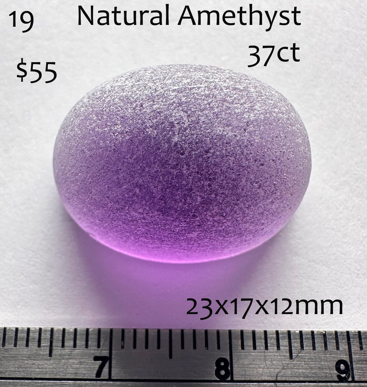 Amethyst - Natural - Bolivia - Frosted - 37ct