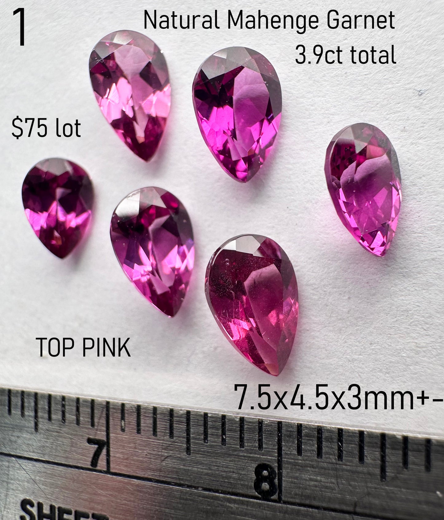 Garnet - Natural - Tanzania - 3.9ct total