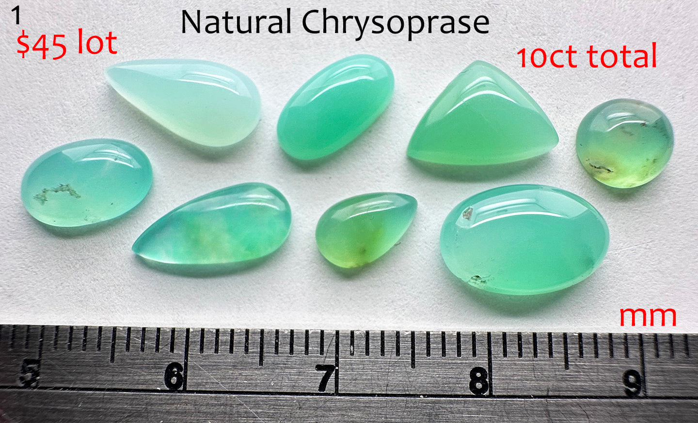 Chrysoprase - Natural - Australia - 10ct total