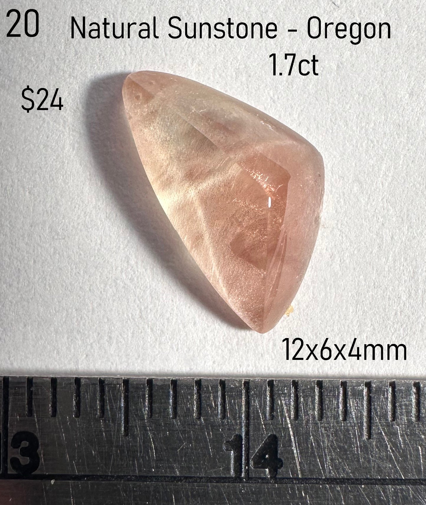 Sunstone - Natural - Oregon - 1.7ct