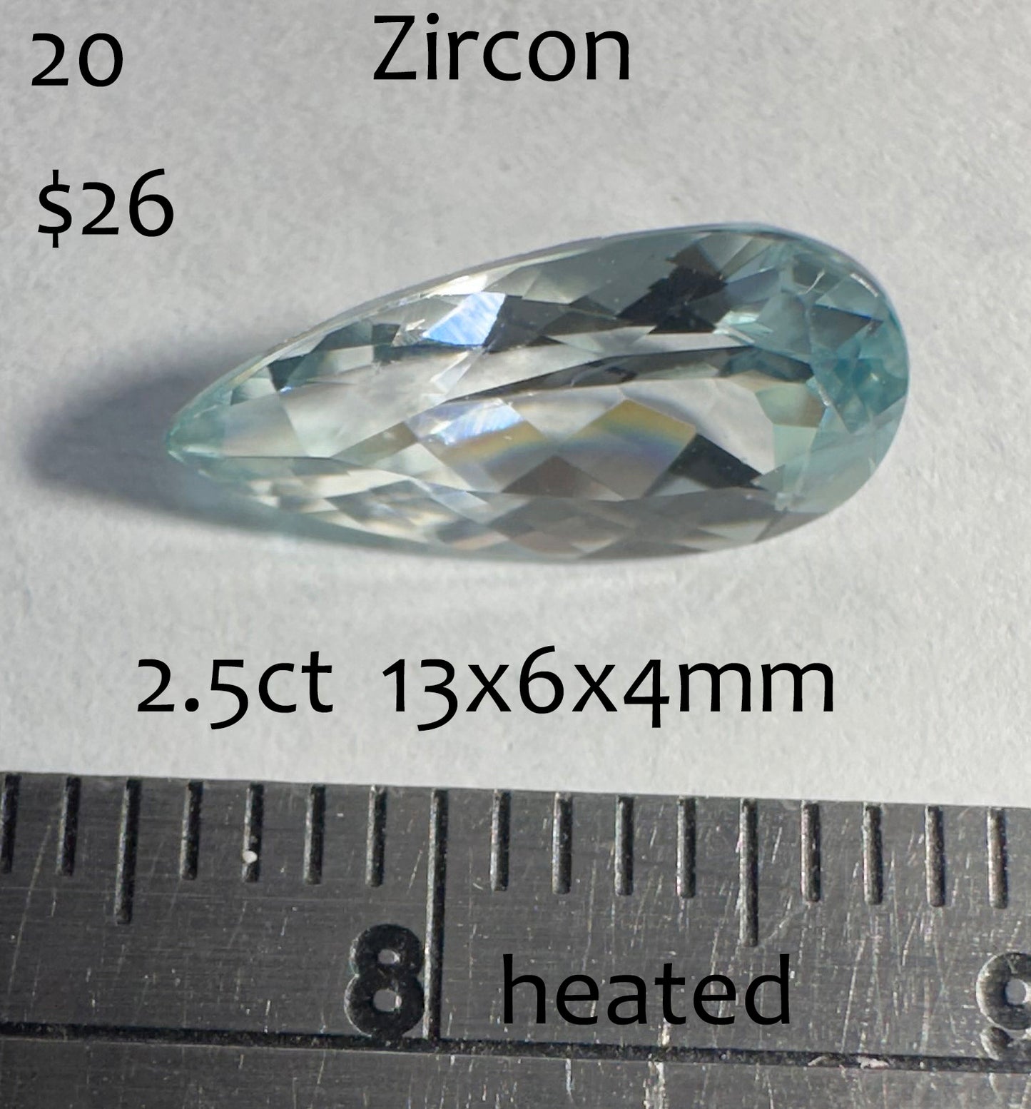 Zircon - Heated - Cambodia - Faceted - 2.3ct
