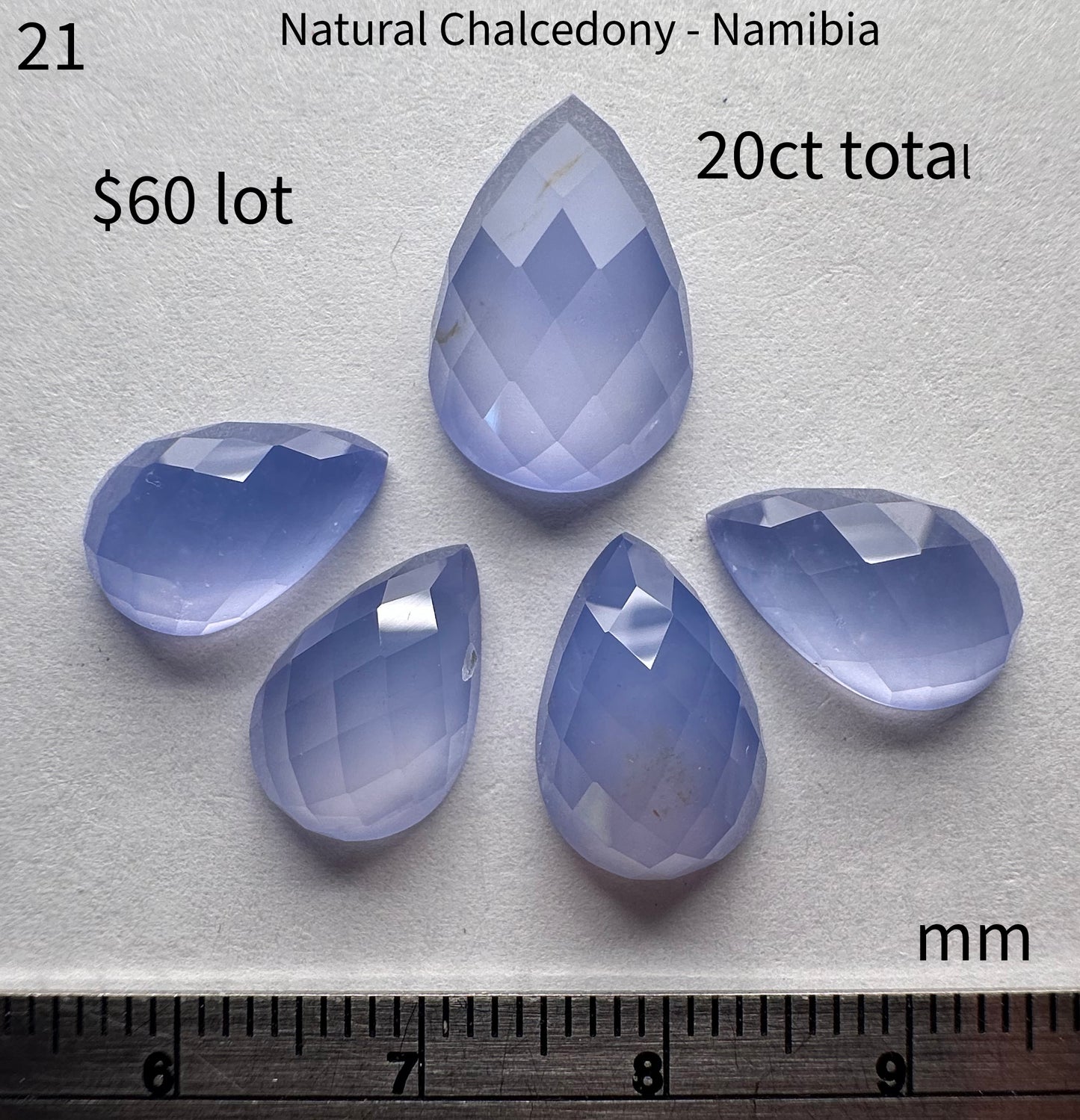 Chalcedony - Natural - Namibia - 20ct total