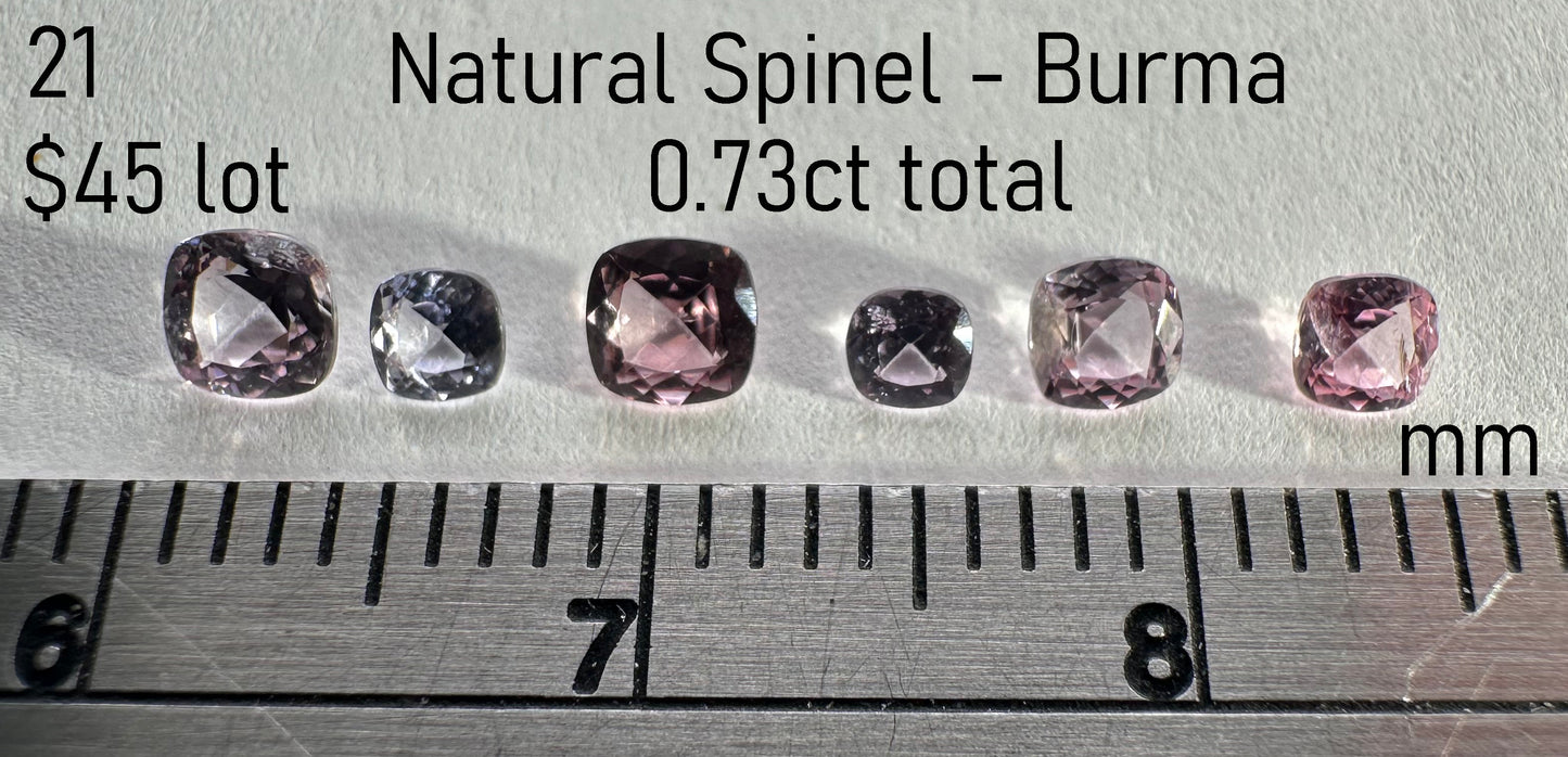 Spinel - Natural - Burma - 0.73ct total