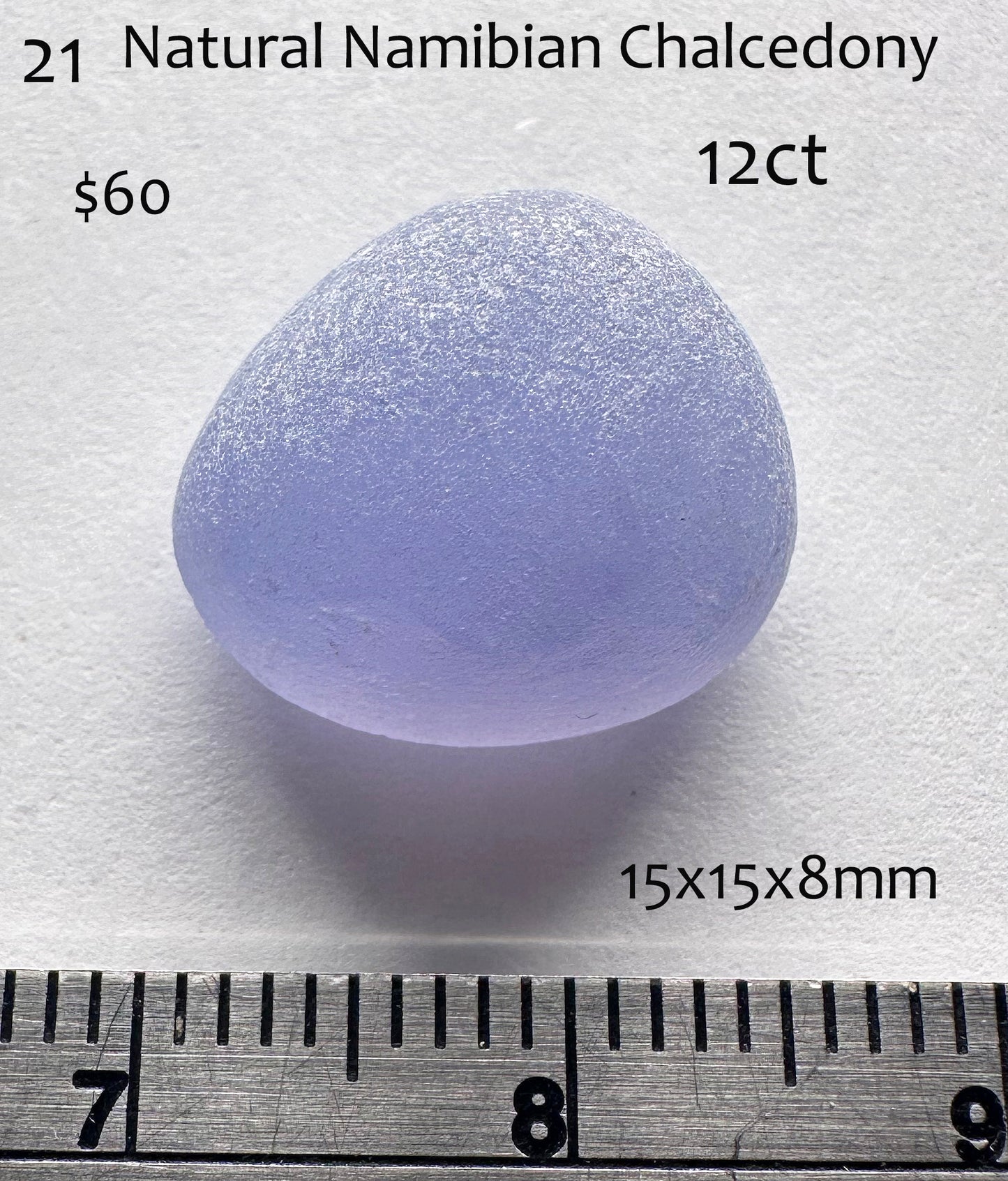 Chalcedony - Natural - Namibia - Frosted - 12ct
