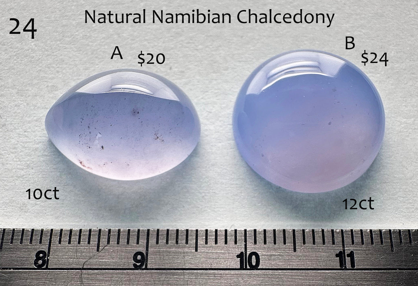 Chalcedony - Blue - Namibia - Cabochon - 12ct