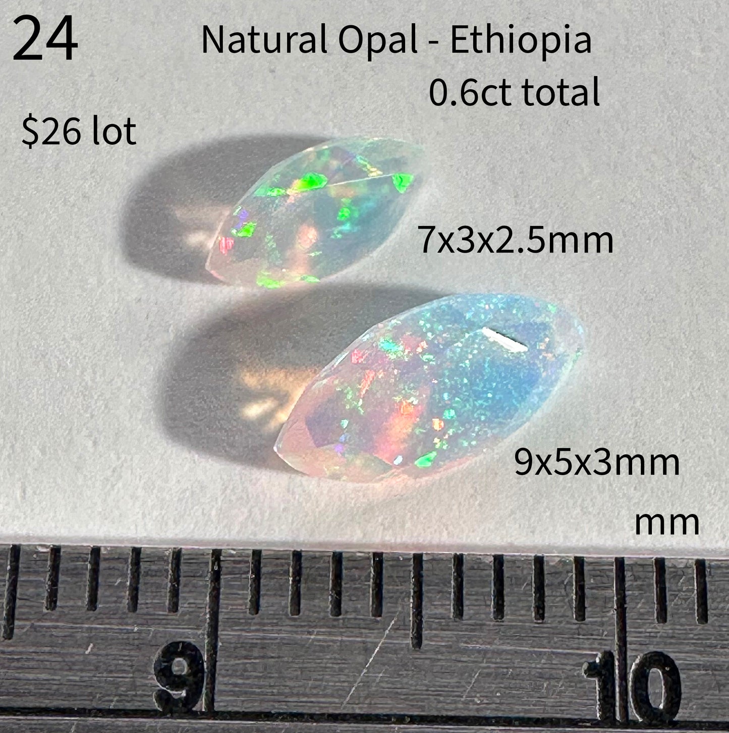 Opal - Natural - Ethiopia - 0.62ct total