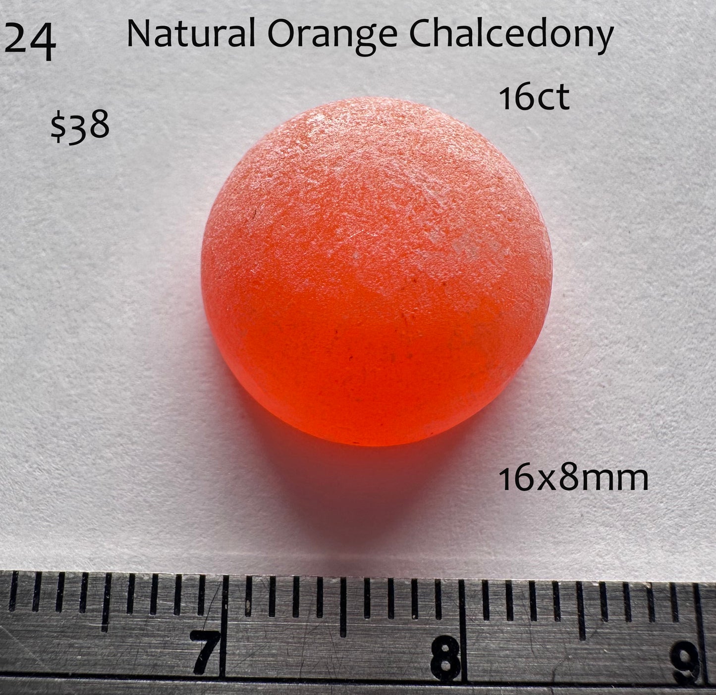 Chalcedony - Natural - Madagascar - Orange - 16ct