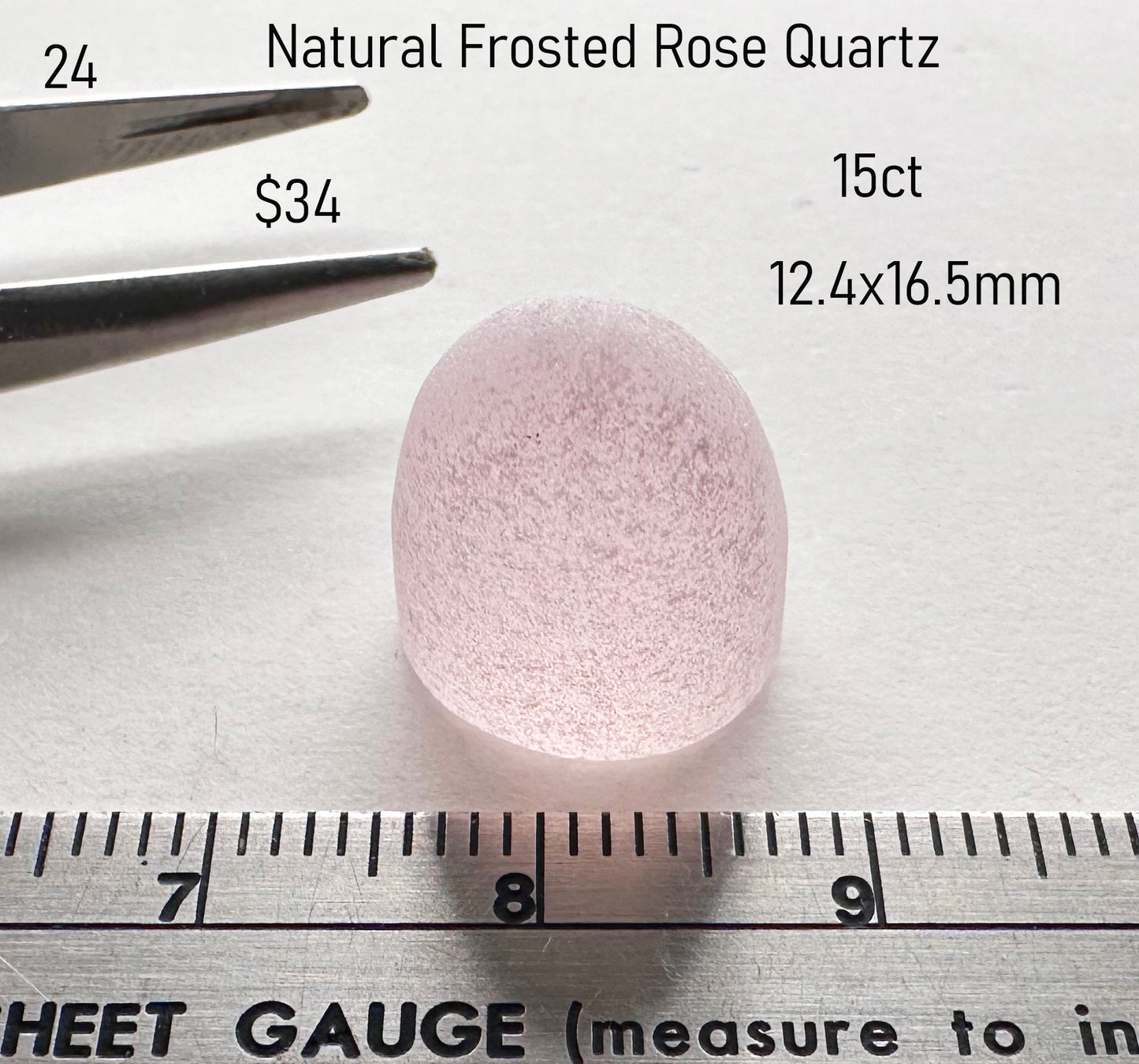 Rose Quartz - Natural - Bolivia - 15ct