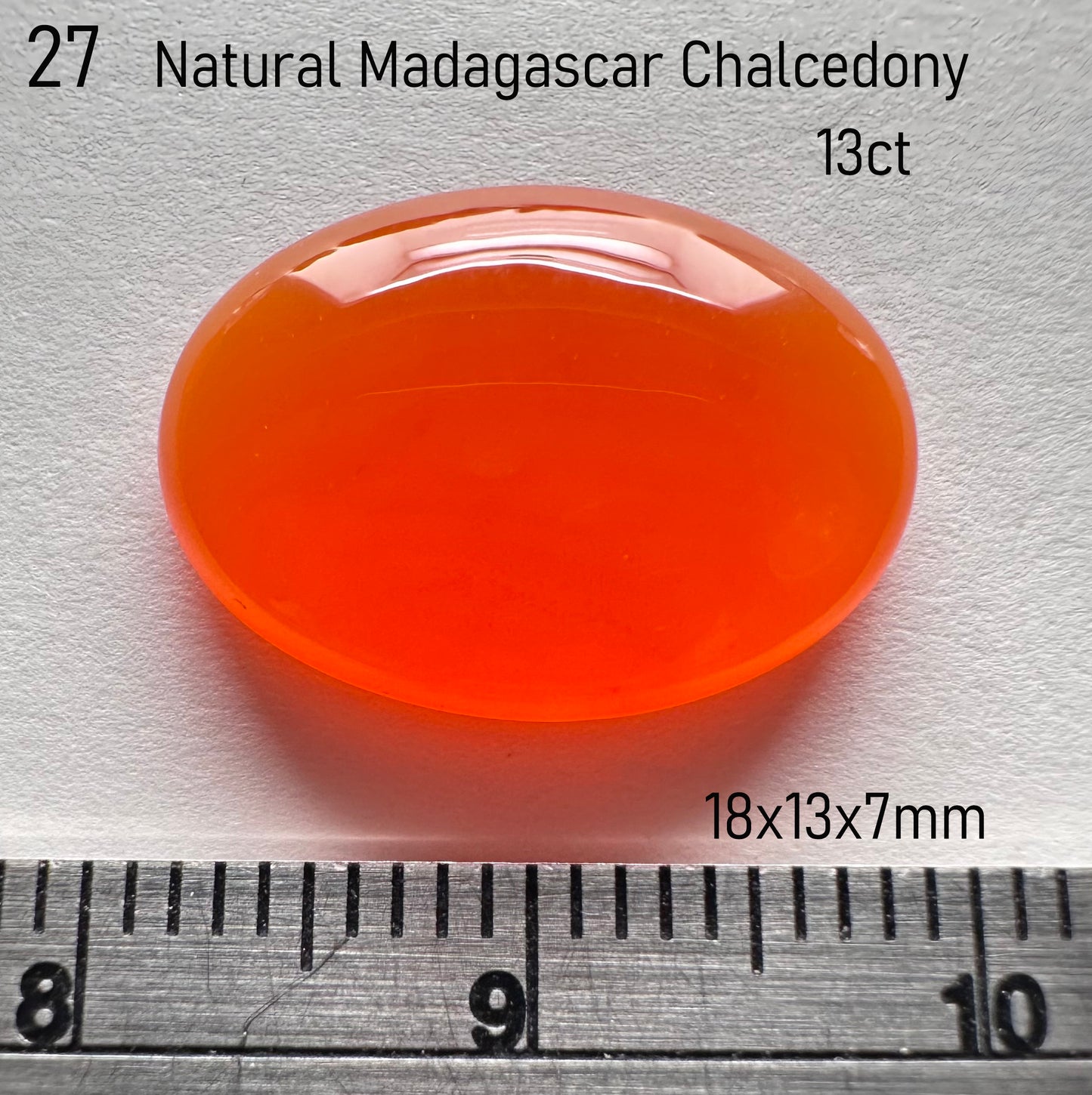 Chalcedony - Natural - Orange - Madagascar - 13ct