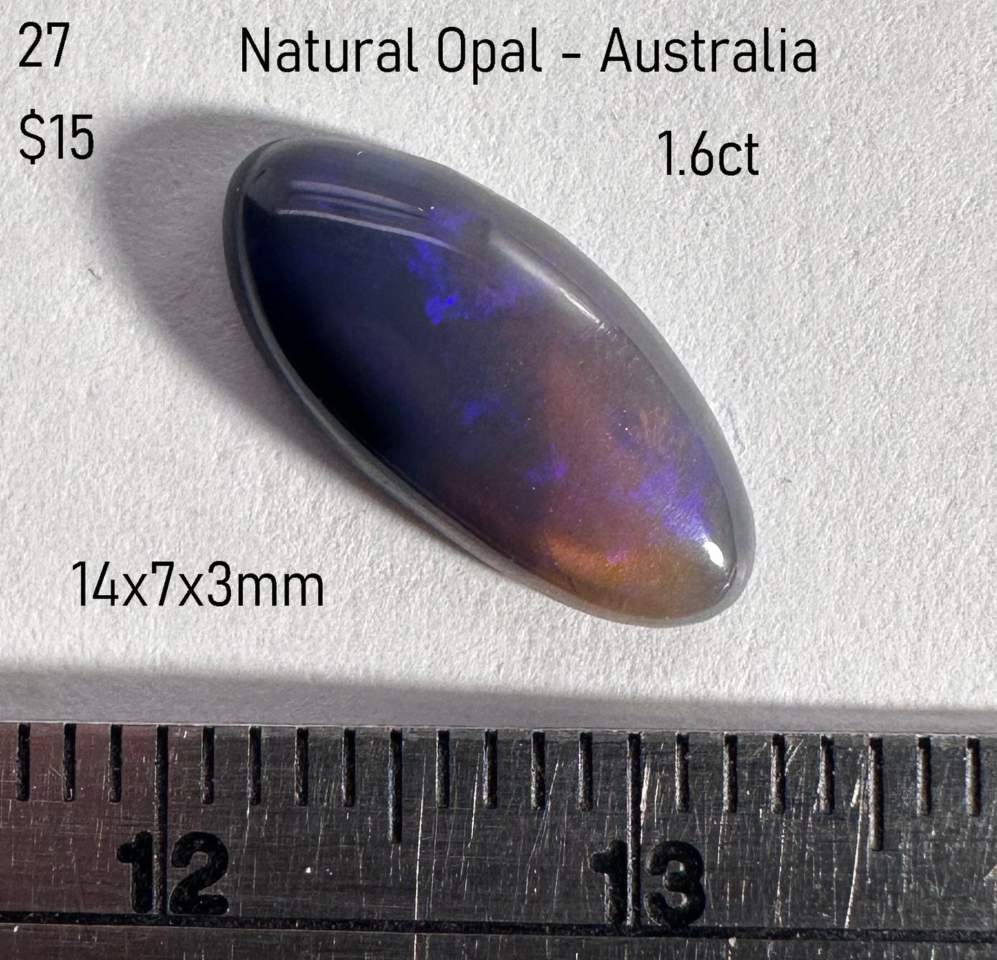 Opal - Natural - Lightning Ridge - Australia - 1.6ct