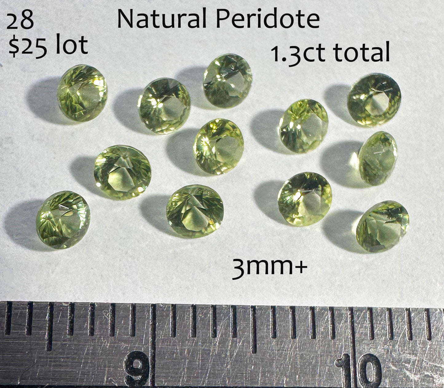 Peridote - Natural - Faceted - China - 1.3ct total