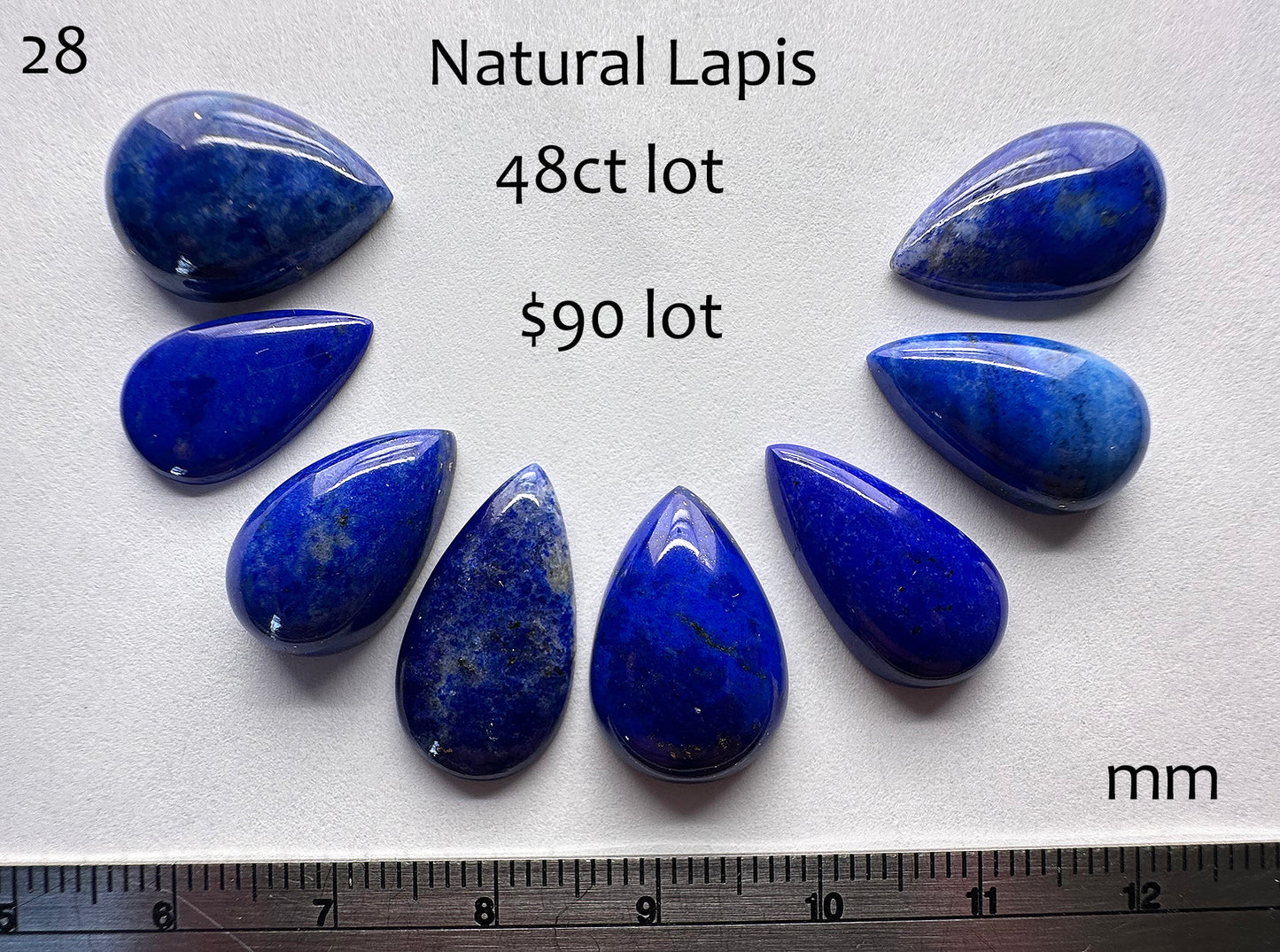 Lapis Lazuli - Natural - Afghanistan - 48ct total