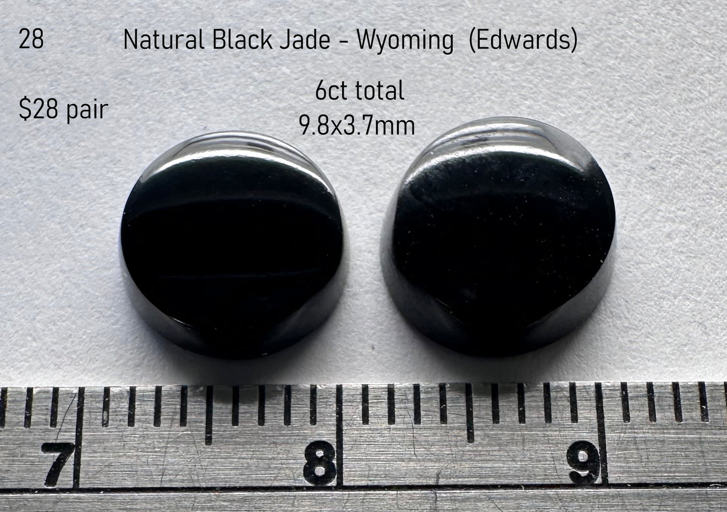 Jade - Natural - Wyoming - Edwards - 6ct total
