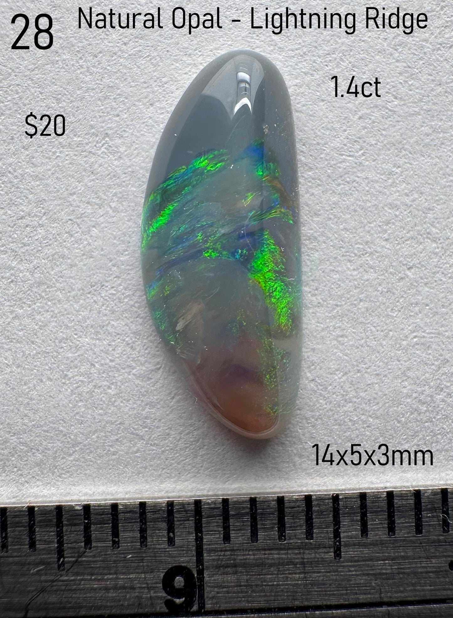 Opal - Natural - Lightning Ridge - Australia - 1.4ct