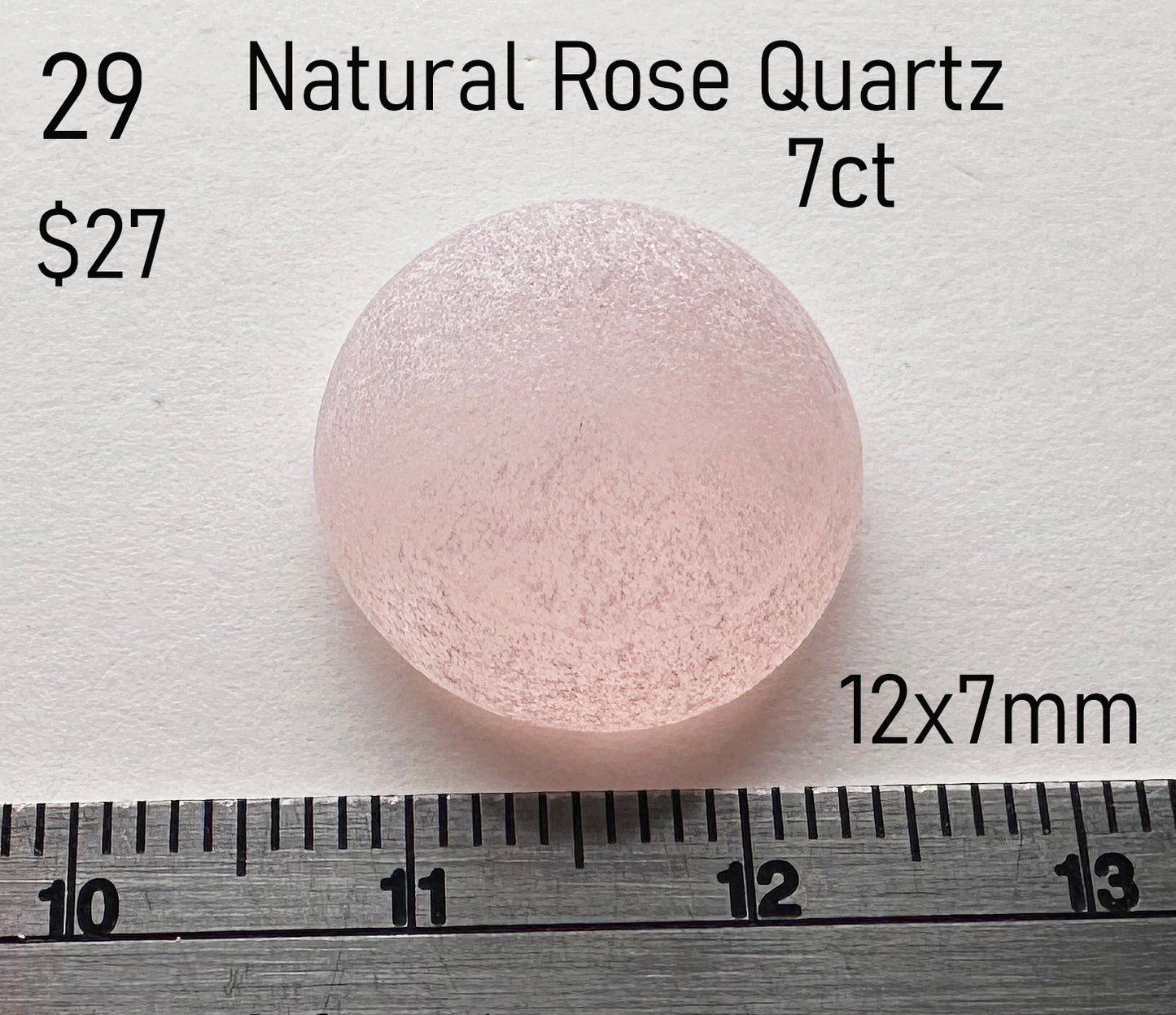 Rose Quartz - Natural - Bolivia - 7ct