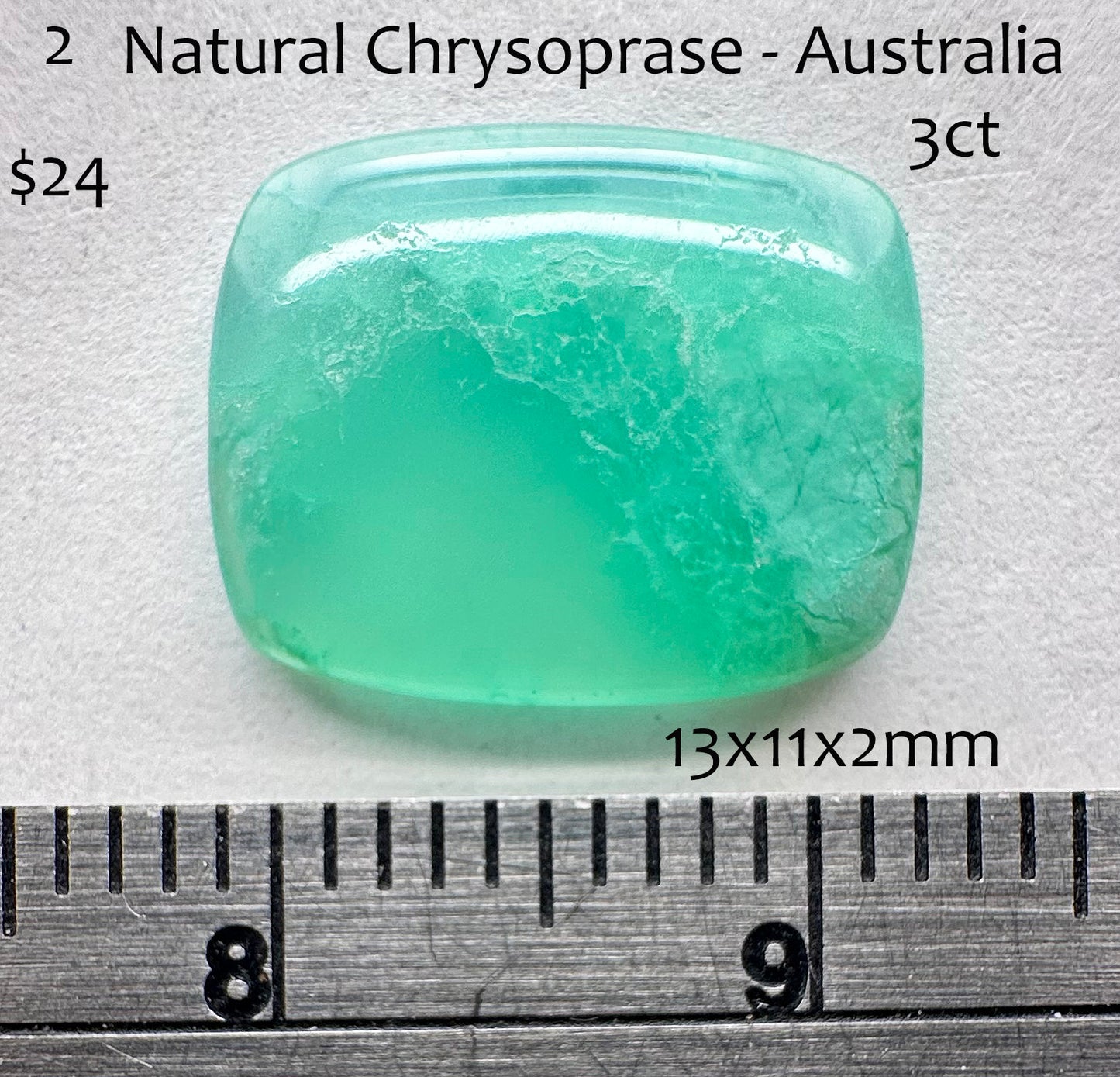 Chrysoprase - Natural - Australia - 3ct total