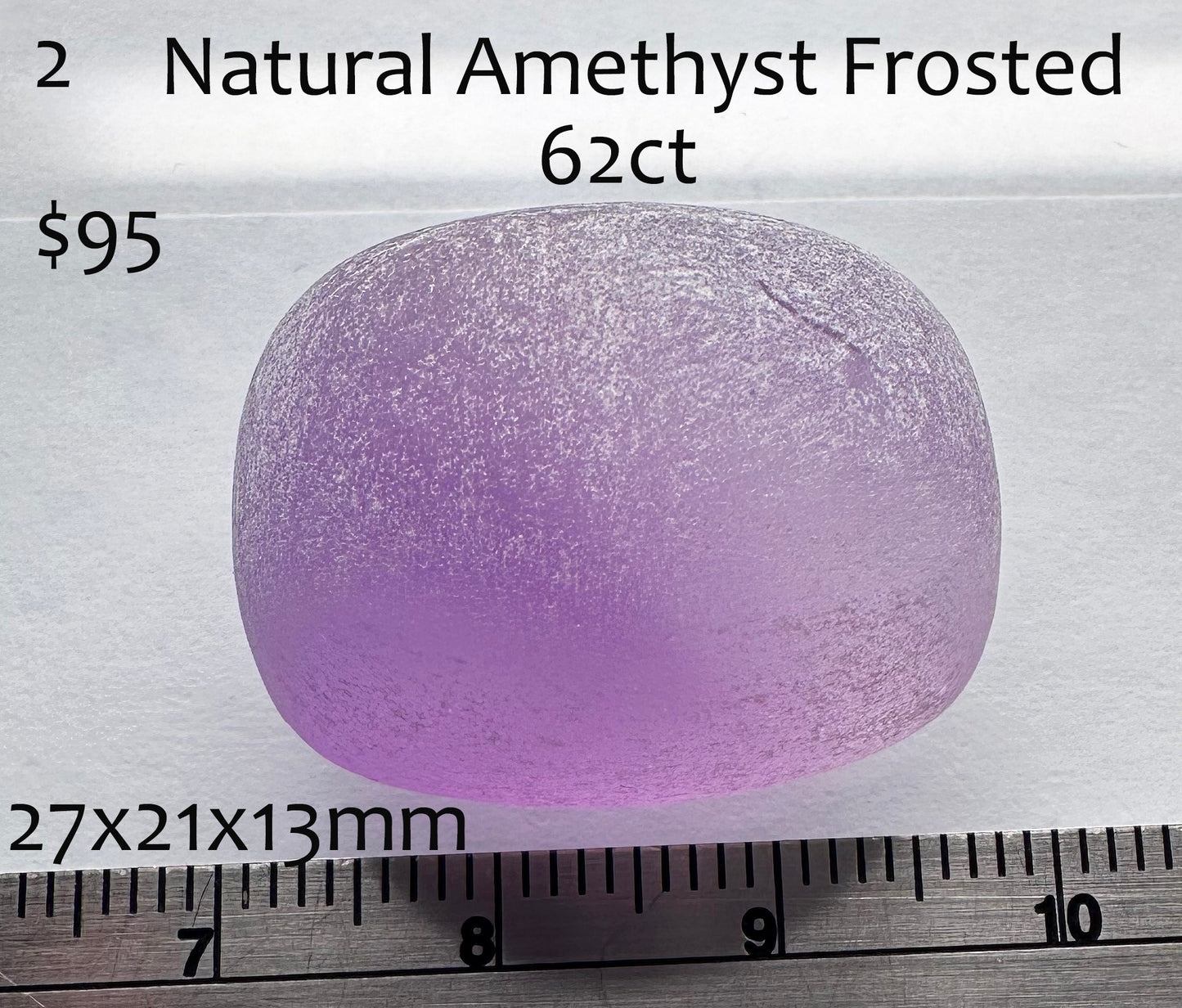 Amethyst - Natural - Bolivia - Frosted - 62ct