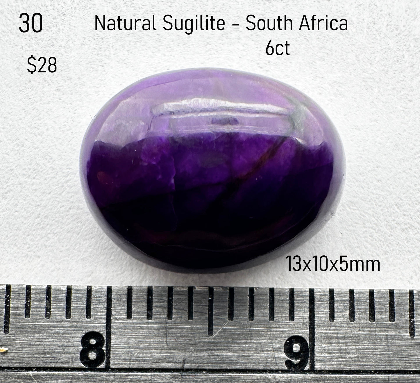 Sugilite - Natural - South Africa - 6ct