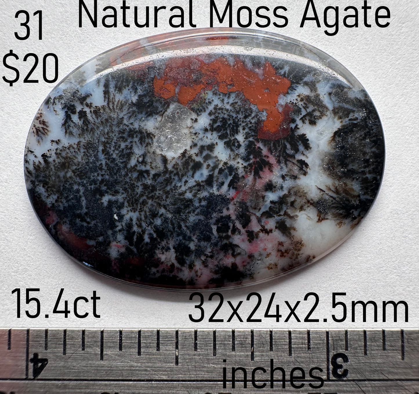 Montana Agate - Natural - Montana - 15.4ct