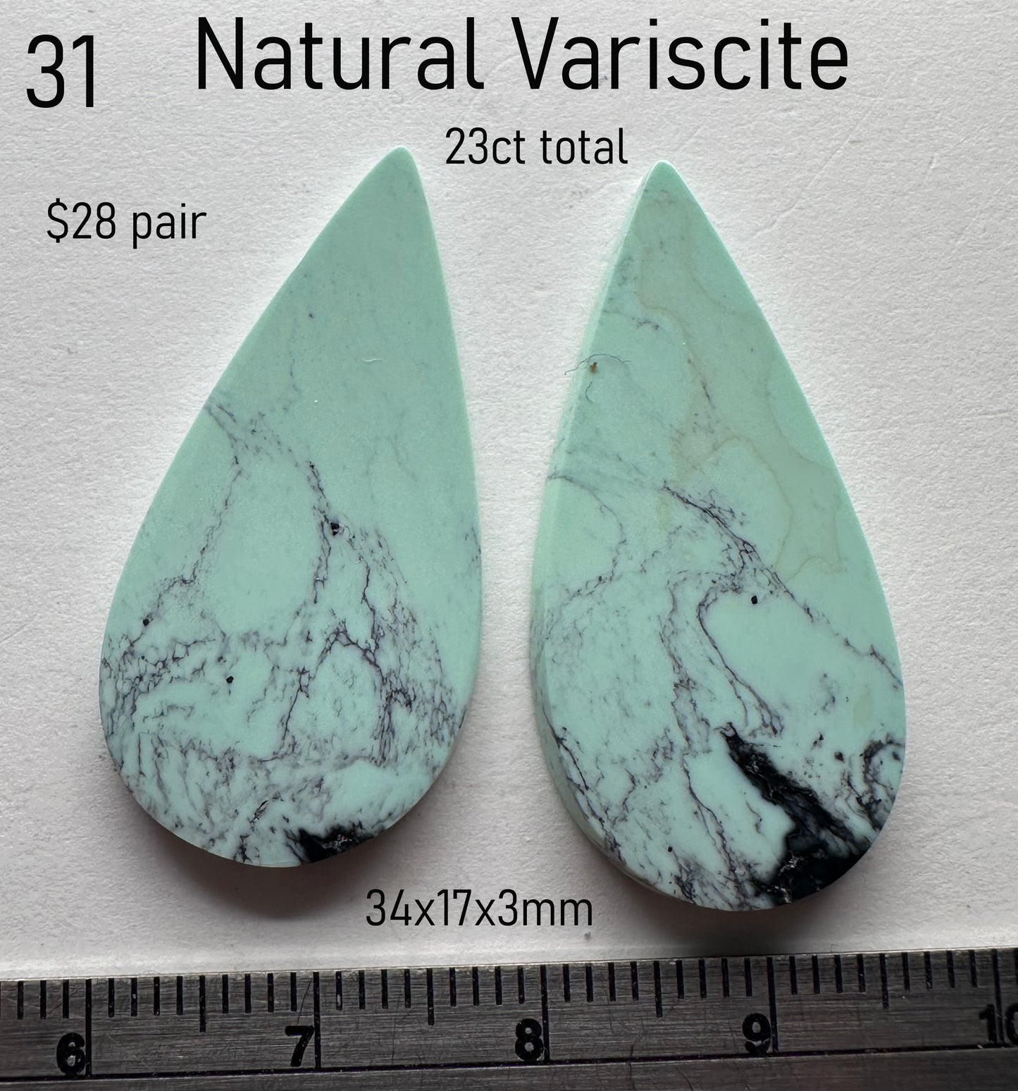 Variscite - Natural - Turkey - 23ct total