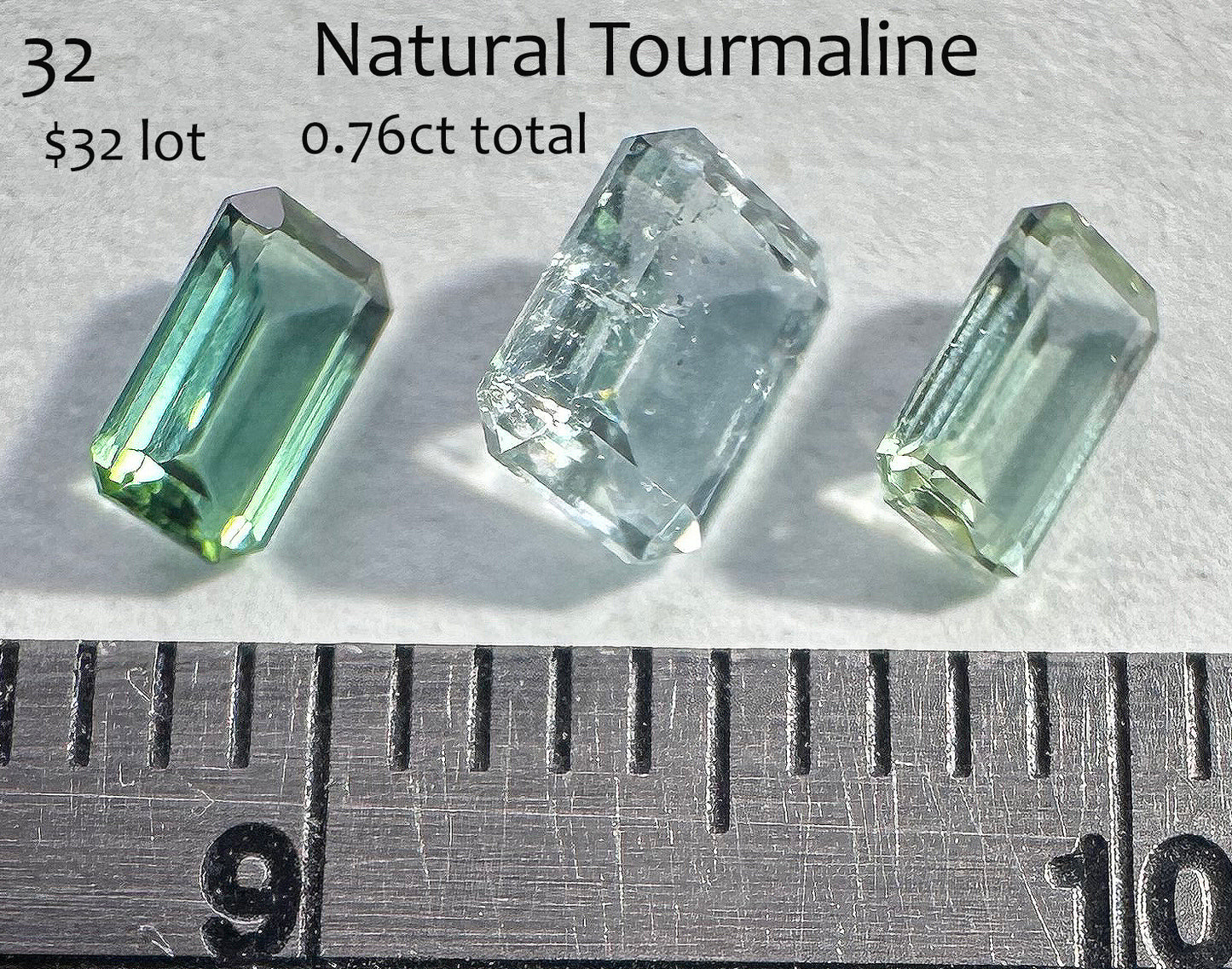 Tourmaline - Natural - Pakistan - faceted - 0.76ct total